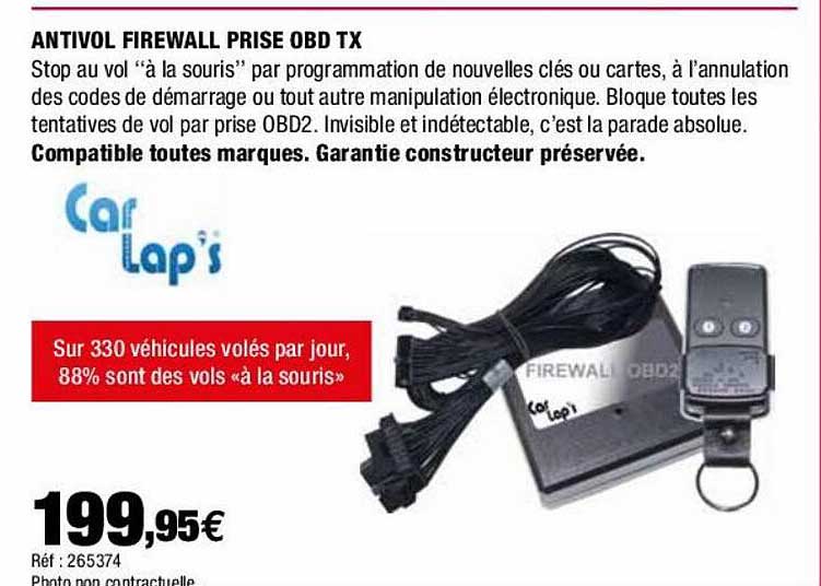 antivol firewall prise obd tx