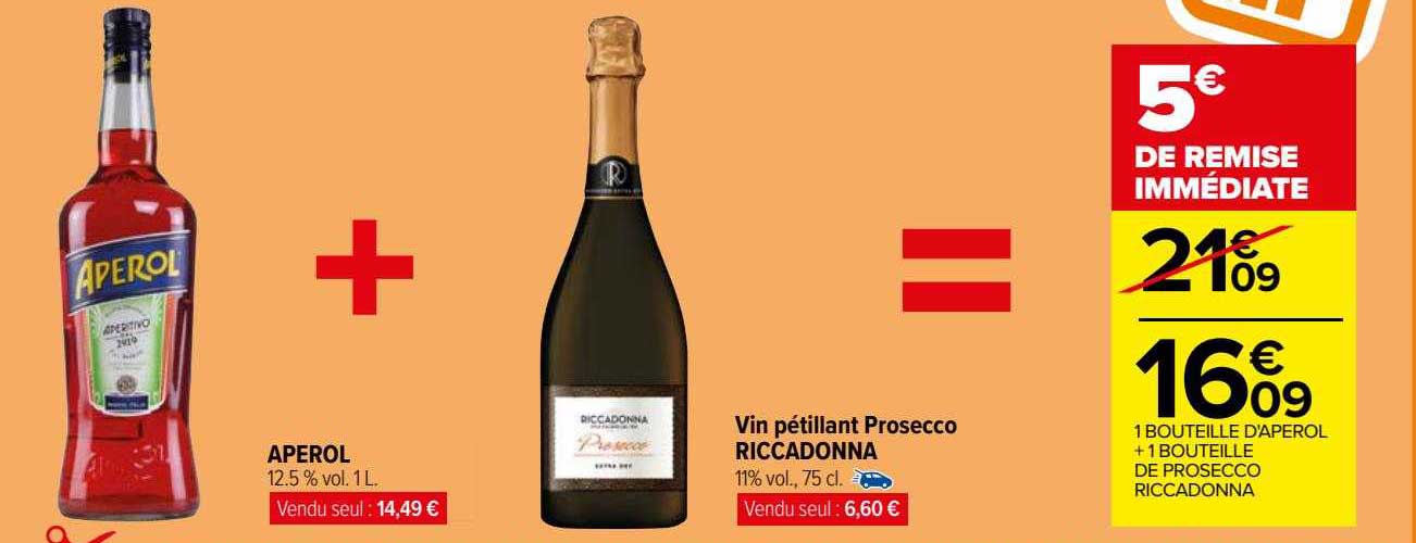 Aperol, Vin Pétillant Prosecco Riccadonna