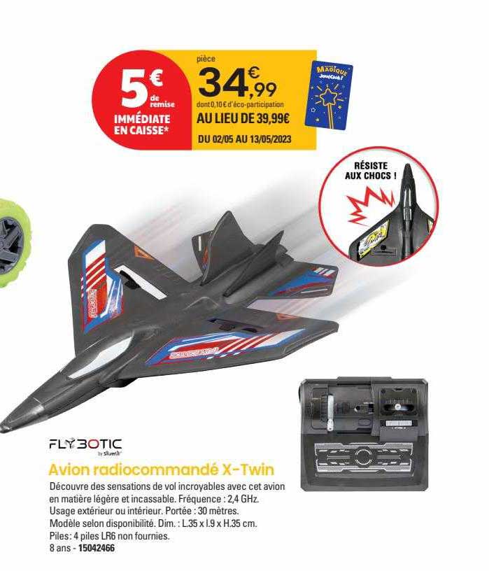 avion radiocommandé x-twin flybotic