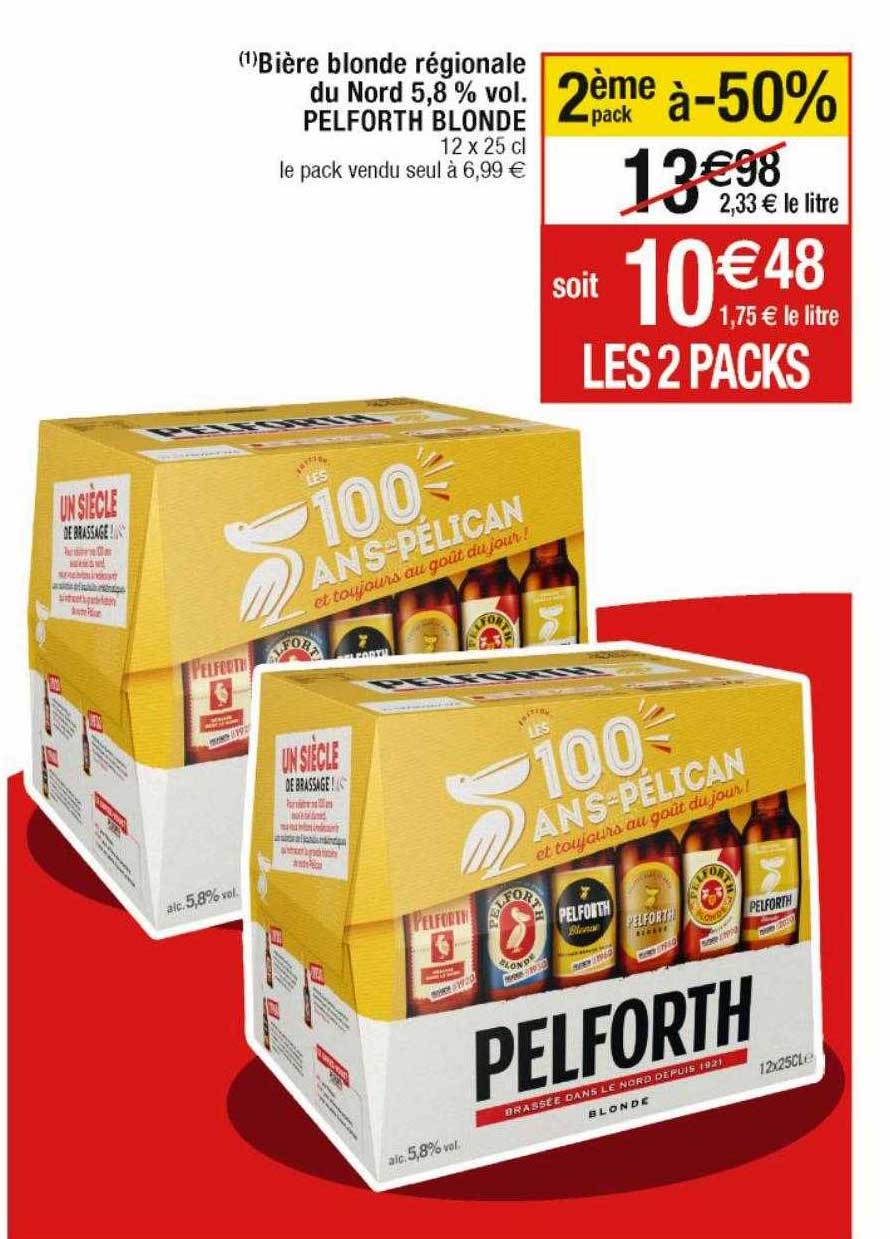bière blonde régionale du nord 5,8% vol. pelforth blonde