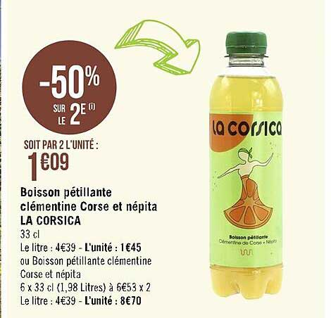 Boisson Pétillante Clémentine Corse Et Népita La Corsica