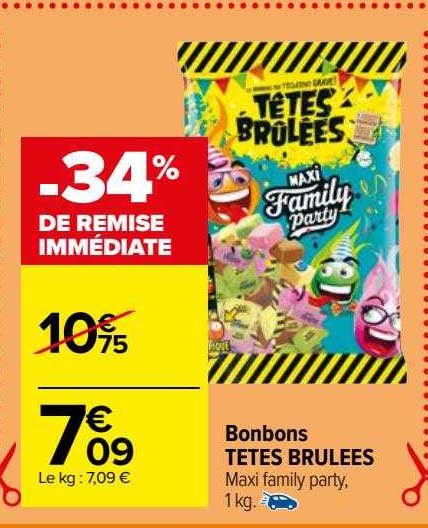 bonbons têtes brulées
