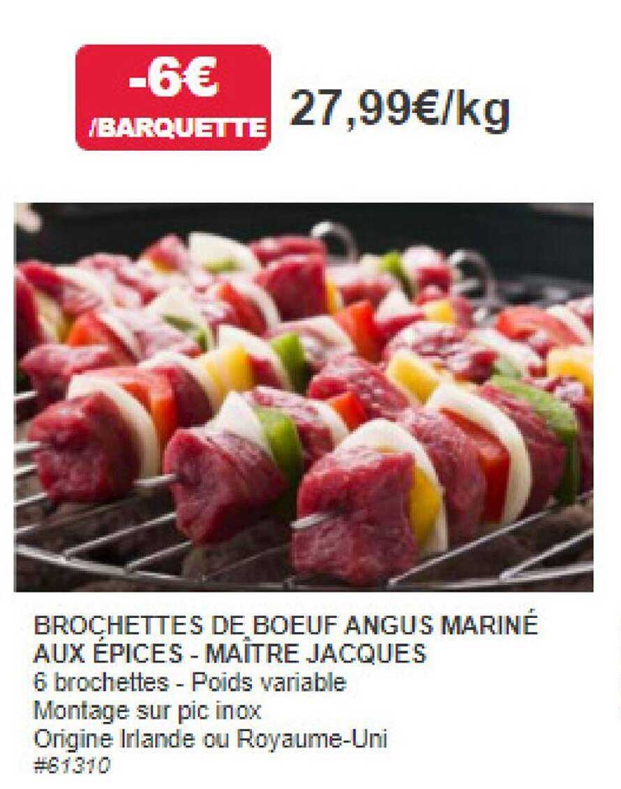 brochettes de bœuf angus mariné aux épices - maître jacques
