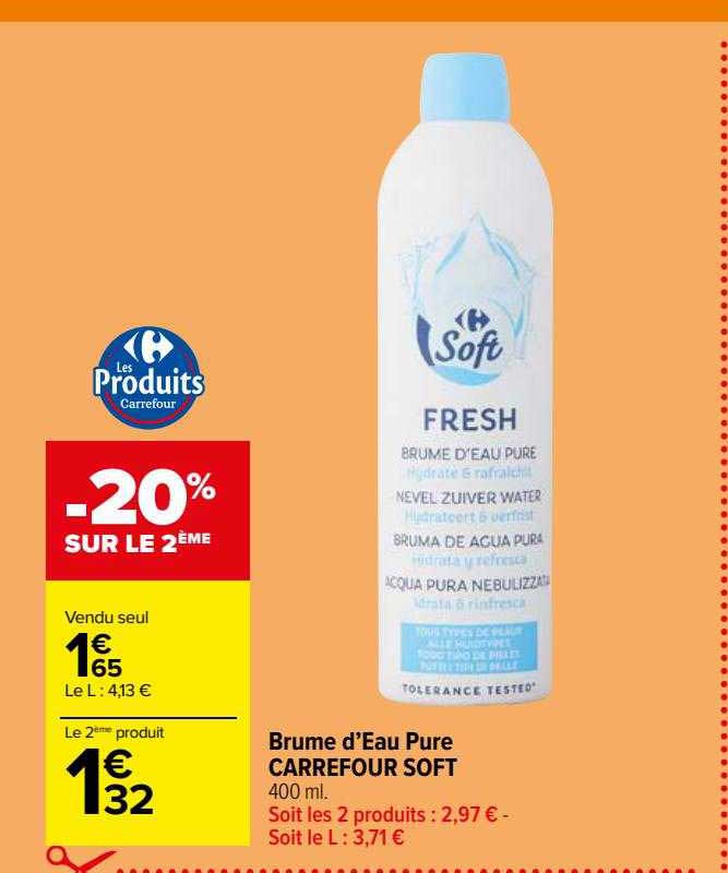 brume d'eau pure carrefour soft