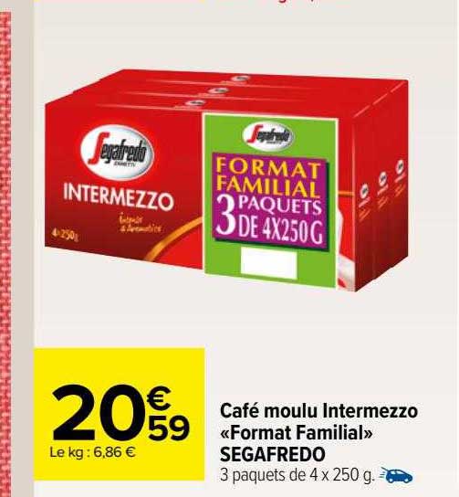 Café Moulu Intermezzo «format Familial» Segafredo