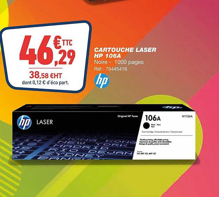 Cartouche Laser Hp 106A