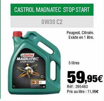 castrol magnatec stop start 0w30 c2