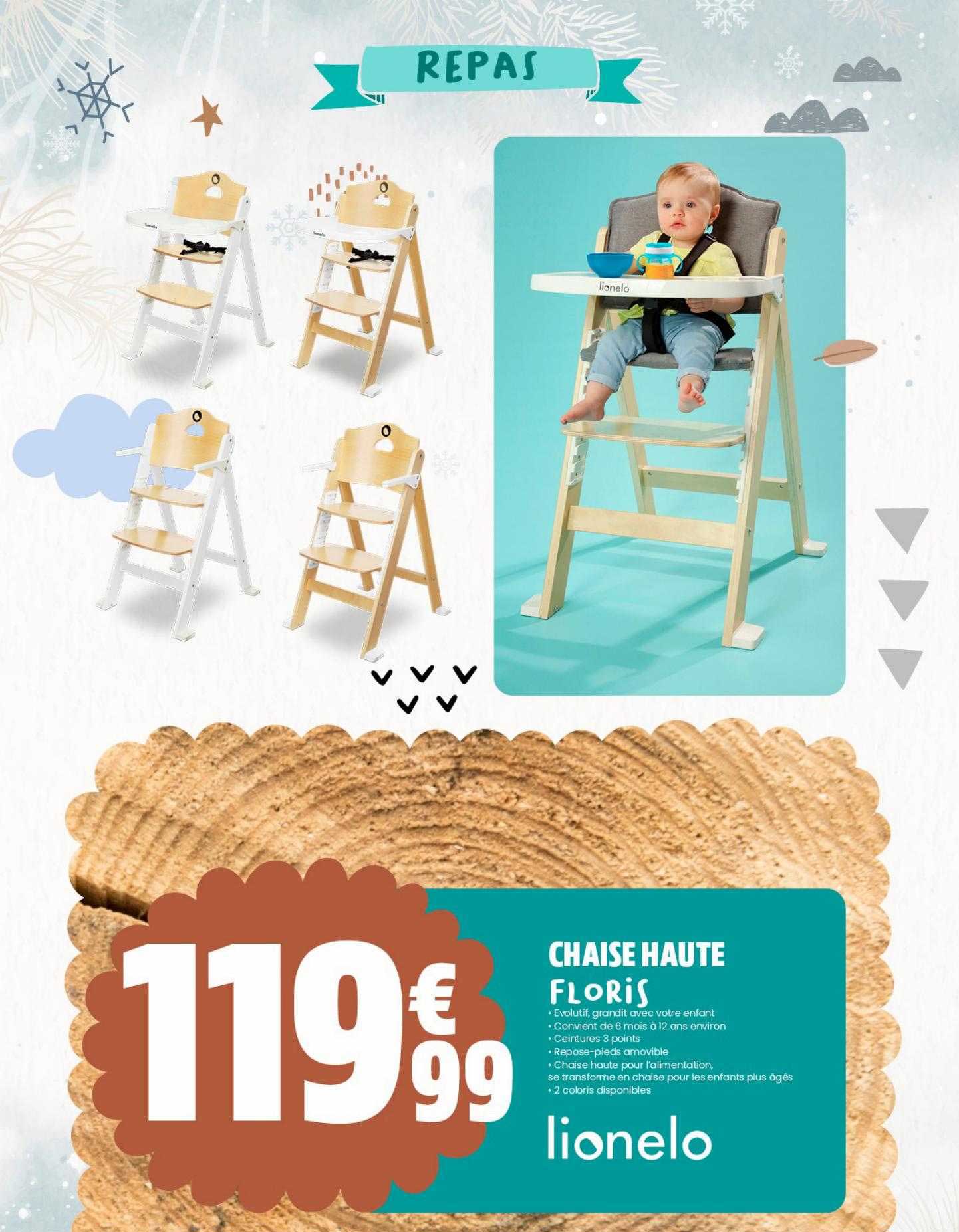 Chaise Haute Floris Lionelo