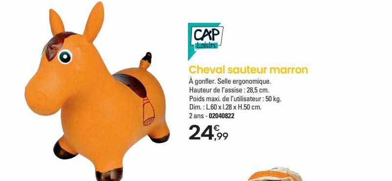 cheval sauteur marron