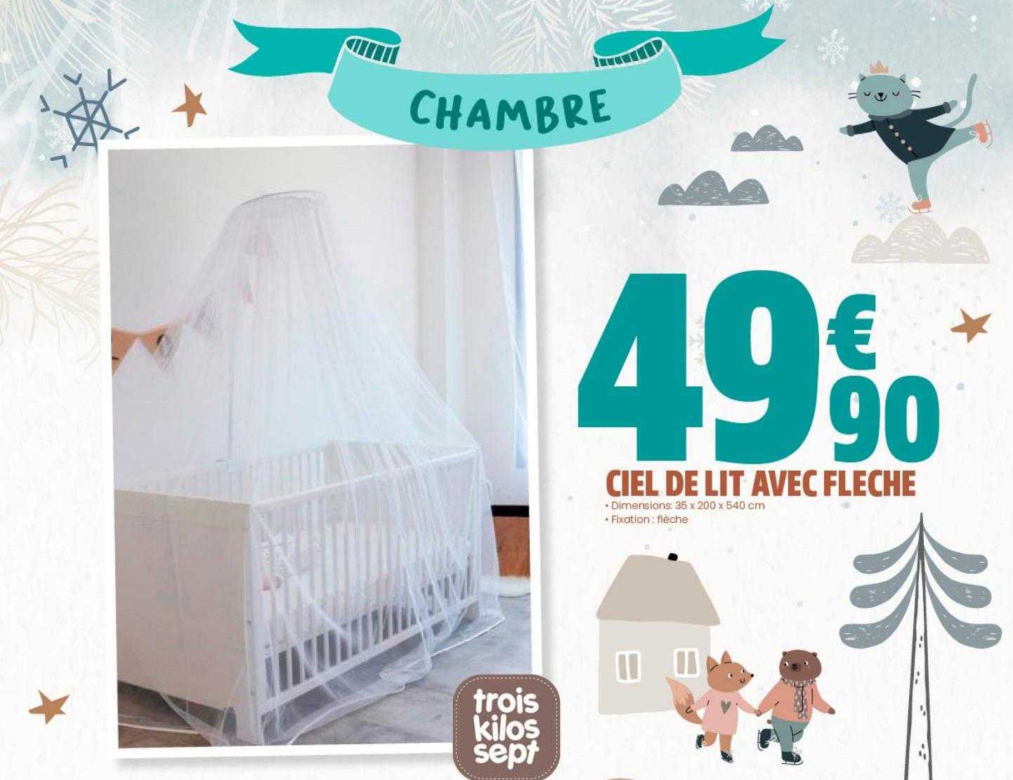 ciel de lit avec flèche