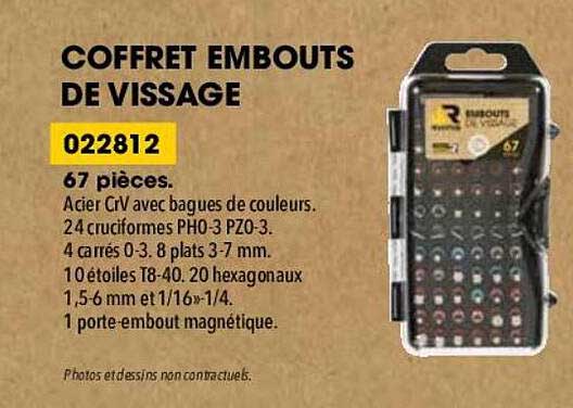 coffret embouts de vissage