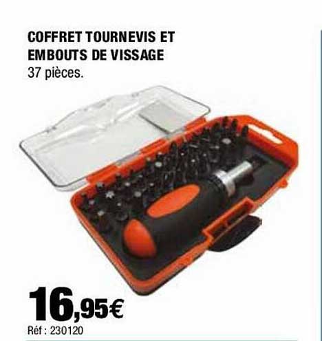 coffret tournevis et embouts de vissage