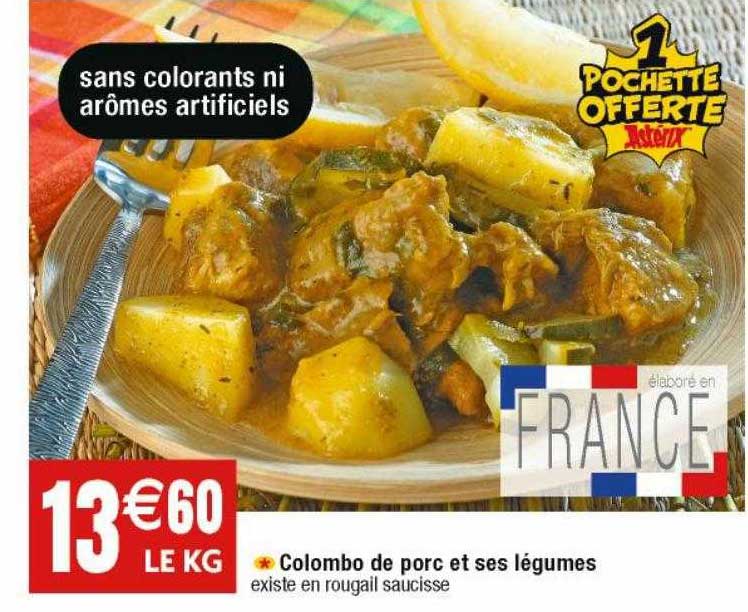 colombo de porc et ses légumes