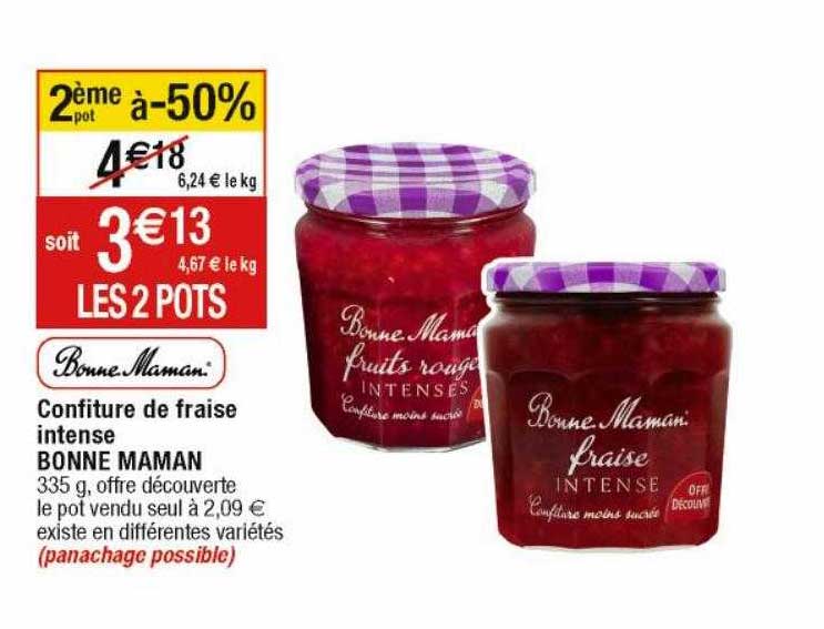 confiture de fraise intense bonne maman