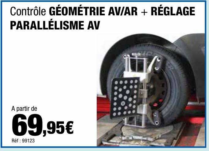 contrôle géométrie av-ar + réglage parallélisme av