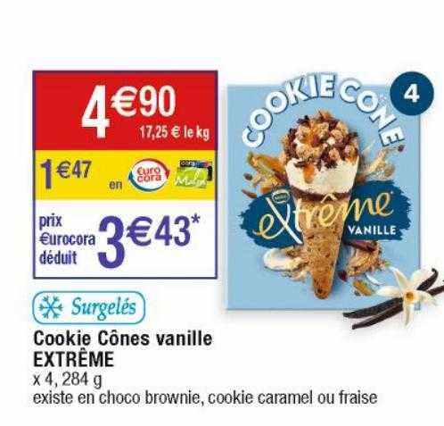 Cookie Cônes Vanille Extrême