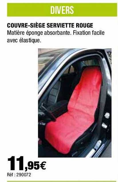 couvre-siège serviette rouge