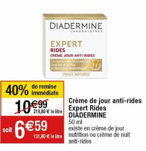 crème de jour anti-rides expert rides diadermine