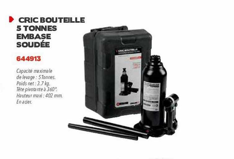 cric bouteille 5 tonnes embase soudée