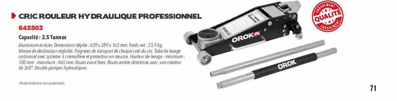 Cric Rouleur Hydraulique Professionnel