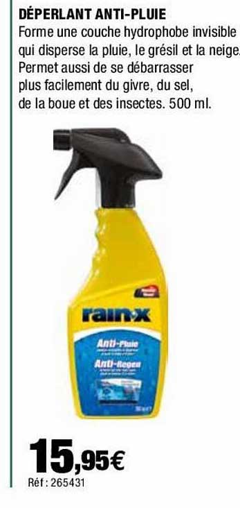 déperlant anti-pluie rain-x