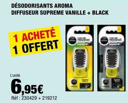 Désodorisants Aroma Diffuseur Suprême Vanille + Black