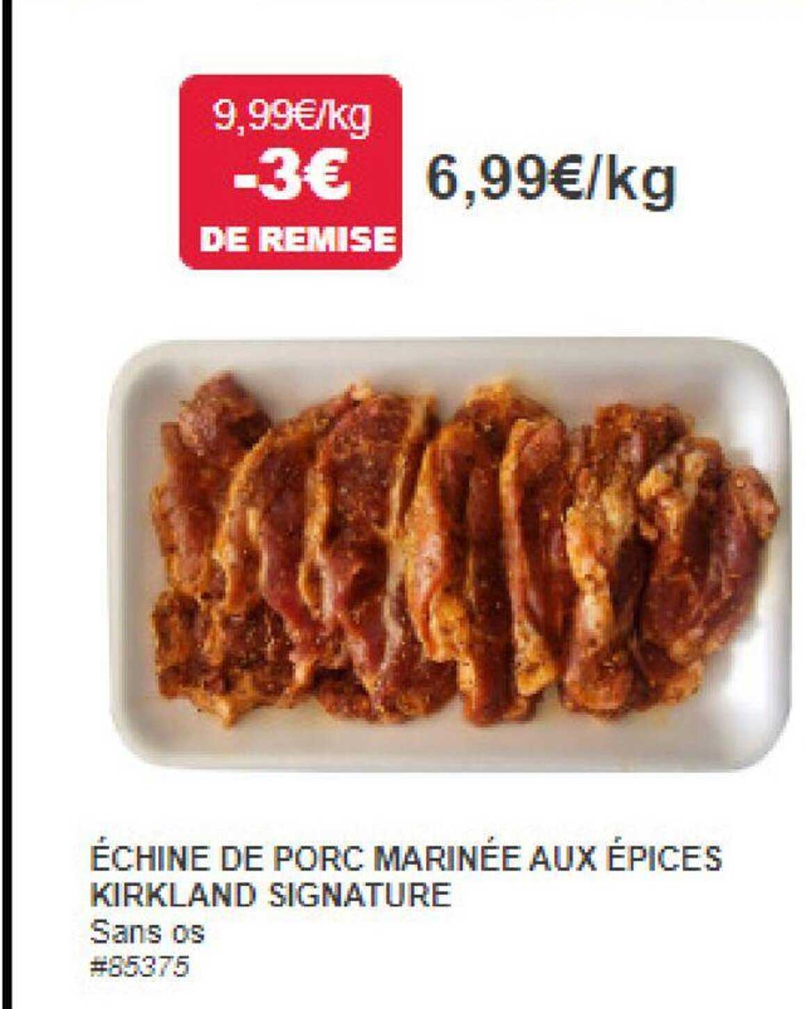échine De Porc Marinée Aux épices Kirkland Signature