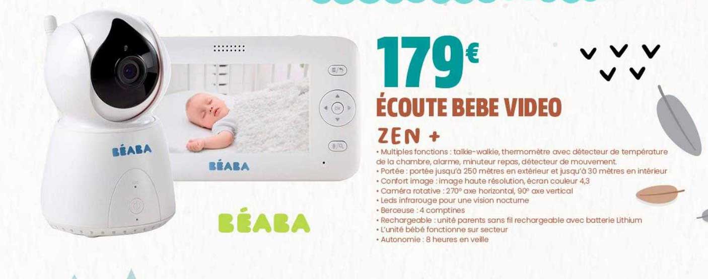 écoute bébé vidéo zen+ béaba