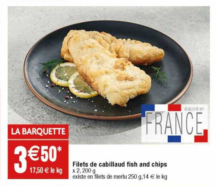 filets de cabillaud fish and chips