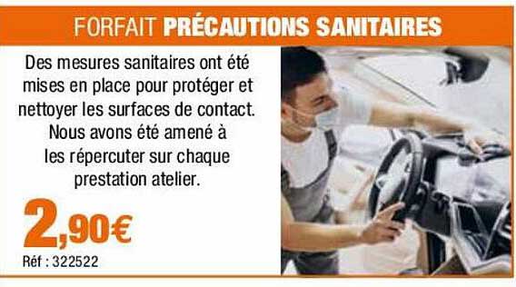 forfait précautions sanitaires
