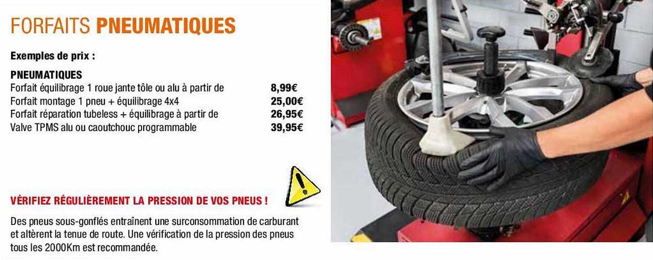 forfaits pneumatiques