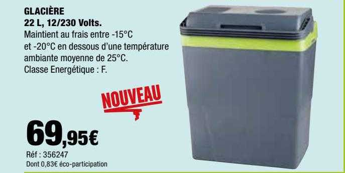 glacière 22l, 12-230 volts