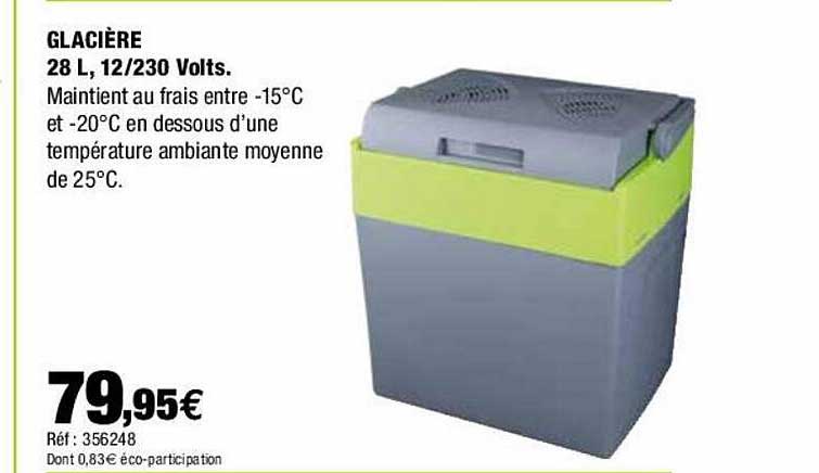 glacière 28l, 12-230 volts