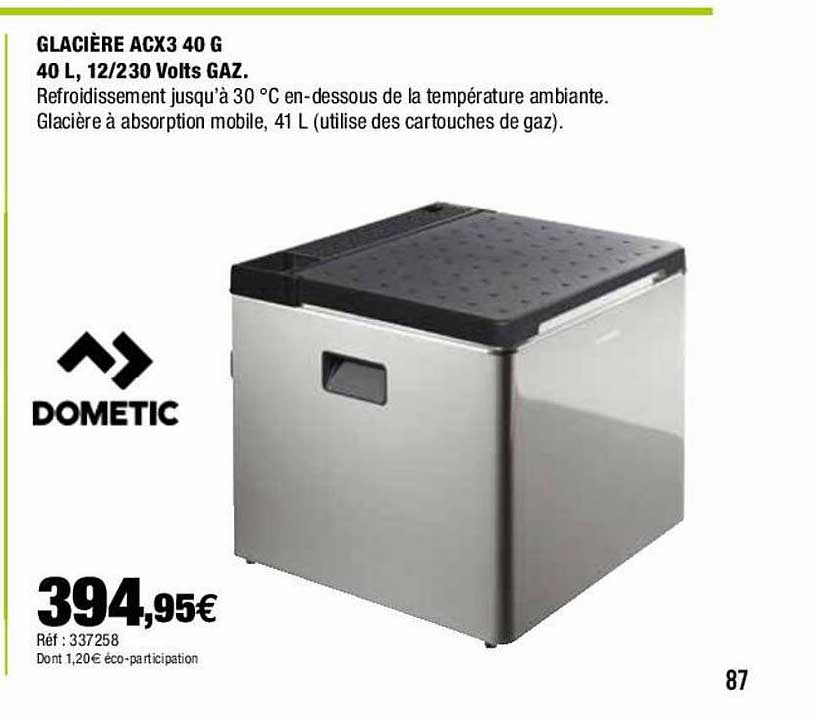 glacière acx3 40 g 40l, 12-230 volts gaz