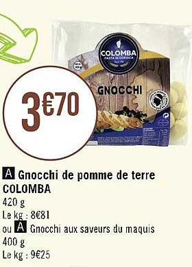 gnocchi de pomme de terre colomba ou gnocchi aux saveurs du maquis