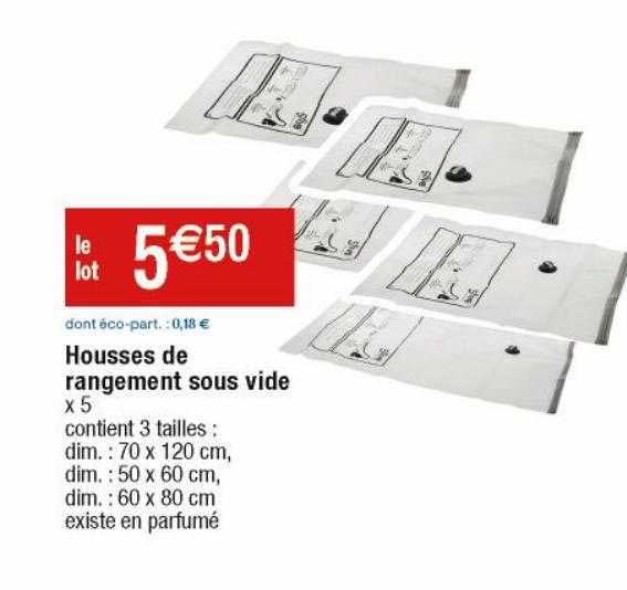 housses de rangement sous vide