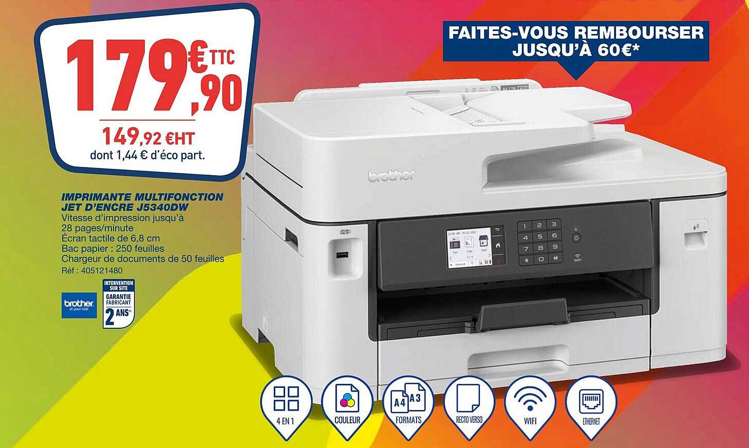 imprimante multifonction jet d'encre j5340dw brother