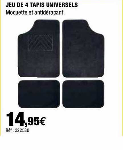 jeu de 4 tapis universels
