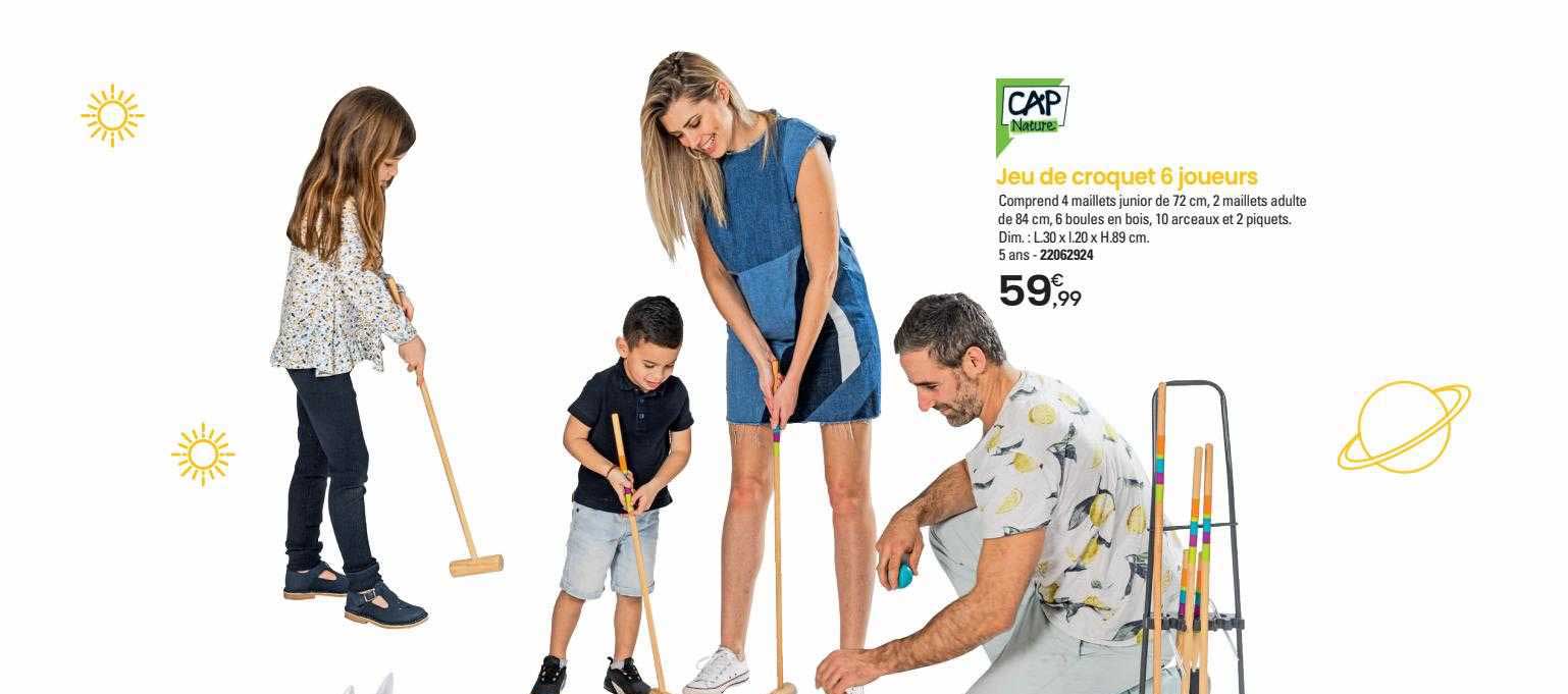 jeu de croquet 6 joueurs