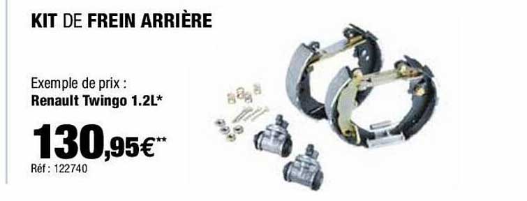 kit de frein arrière renault twingo 1.2l