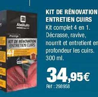 Kit De Rénovation Entretien Cuirs