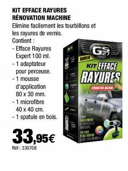 kit efface rayures rénovation machine gs27