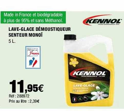 Lave-glace Démoustiqueur Senteur Monoï Kennol
