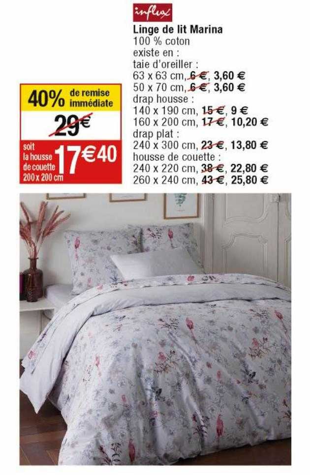 linge de lit marina influx