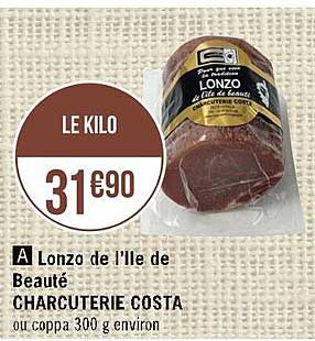 lonzo de l'ile de beauté charcuterie costa