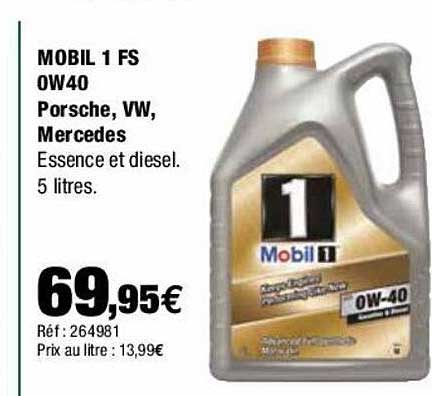 mobil 1 fs 0w40 porsche, vw, mercedes