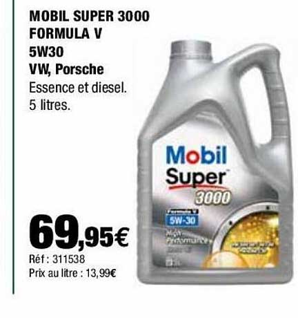 mobil super 3000 formula v 5w30 vw, porsche
