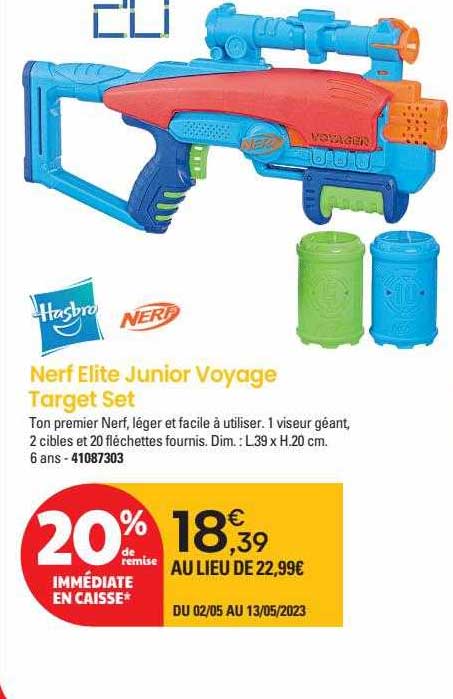 nerf elite junior voyage target set hasbro