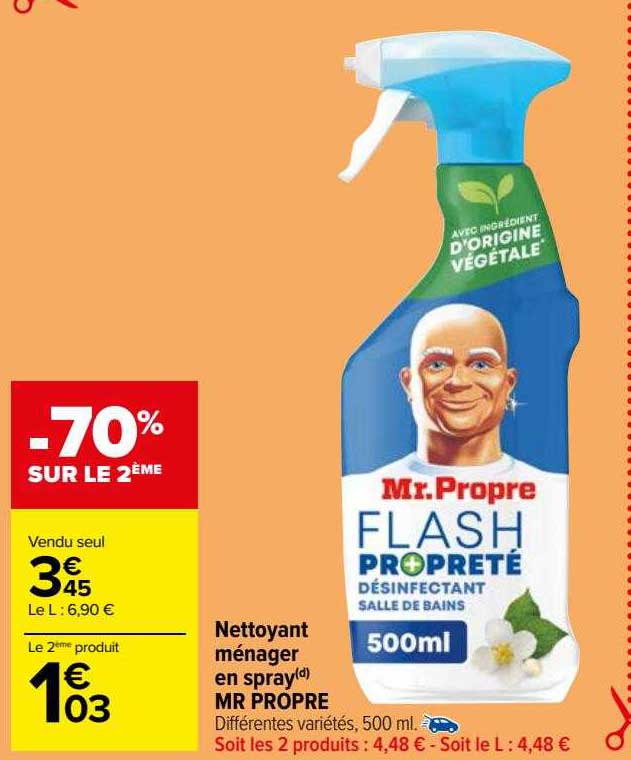 nettoyant ménager en spray mr propre