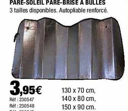 pare-soleil pare-brise à bulles